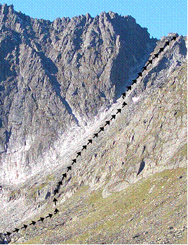 Схема подъема на перевал 2А(р. Хобею – руч. Ломесьвож).